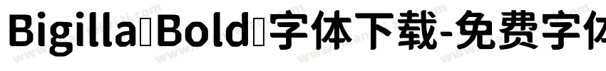 Bigilla Bold 字体下载字体转换